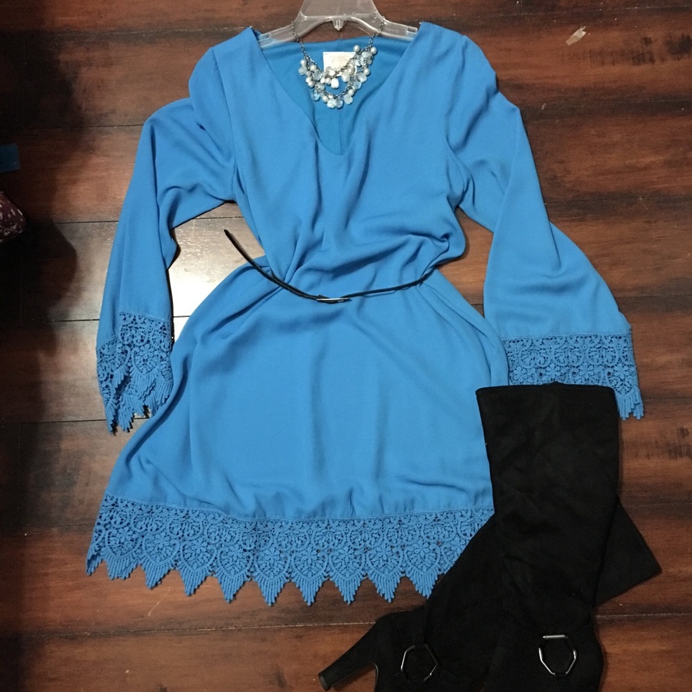 Teal boutique dress